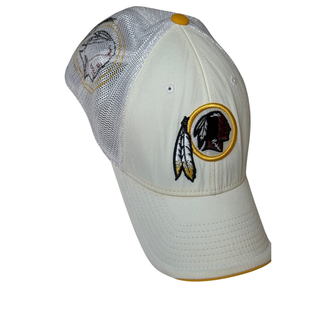 Vintage Washington Redskins Mesh Back Cap Embroidered NFL Logo Reebok White OSFA